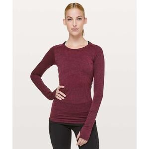 Lululemon Swiftly Tech Long Sleeve Crew Star Ruby Red Women’s Size 10 $78 Retail